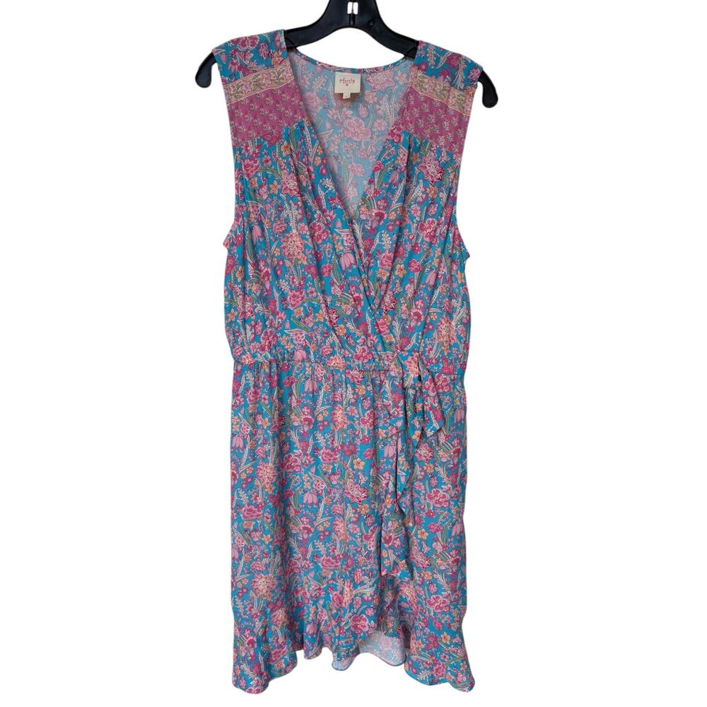 Anthropologie Plenty by Tracy Reese Botanical Mini Dress Easy Pastel Chic size L